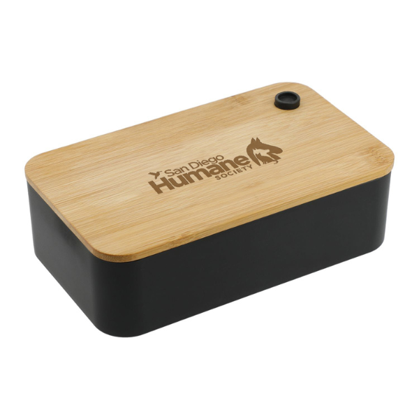 PLA Bento Box with FSC Bamboo Lid
