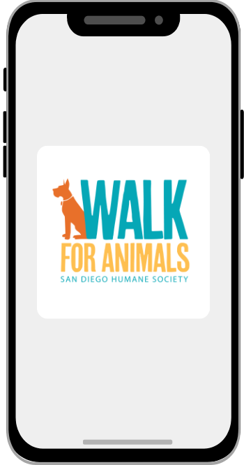 Walk for Animals App on Smartphone
